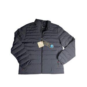 NWT-32 Degrees Mens Navy Down Jacket RDS Certified Lightweight Warmth Full-Zip M